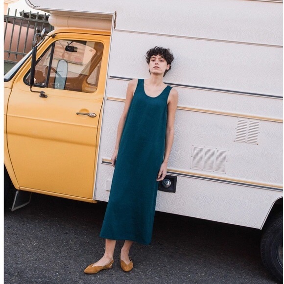 Not Perfect Linen Sardinia Long Black Linen Dress - Picture 5 of 5